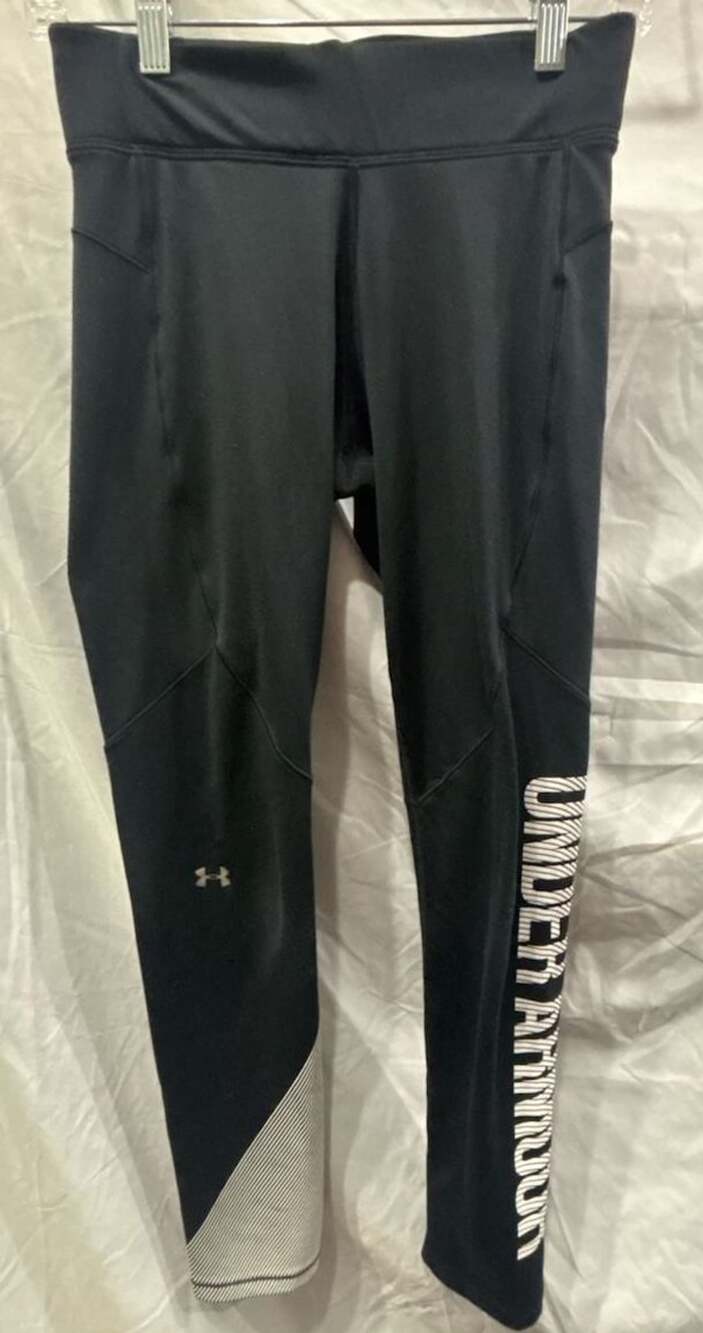 Under Armour HeatGear Leggings Black Graphic Size M